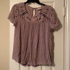 Purple lightweight babydoll top